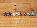 Handmade Wooden Stud Earrings: Ocean Theme, Hypoallergenic