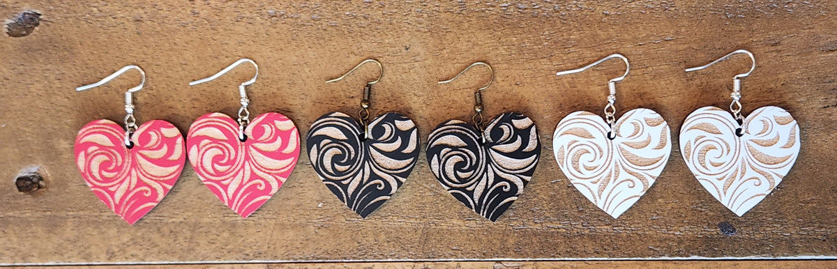 Paisley Engraved Hearts