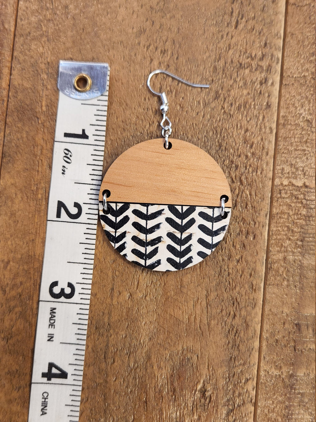 Round Cork/Wood Earrings