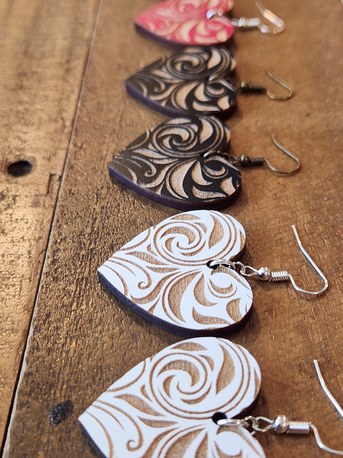 Paisley Engraved Hearts