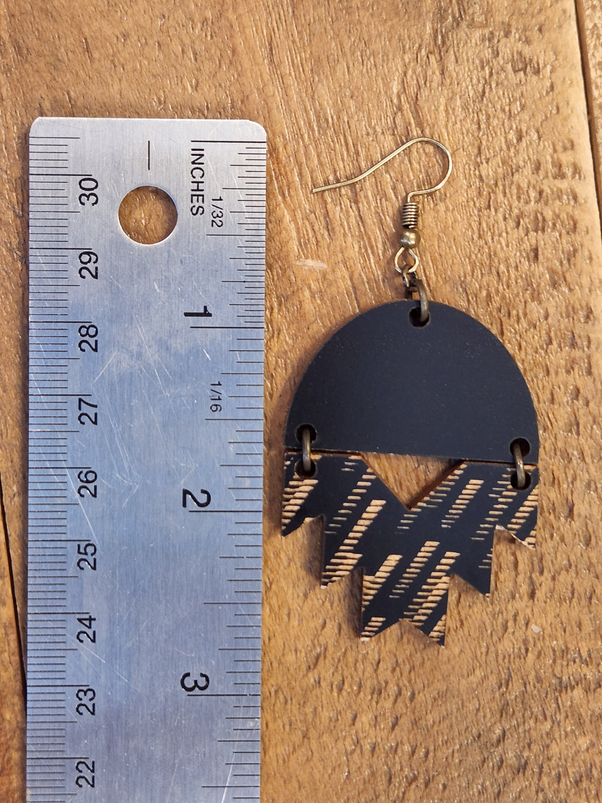 Laser Cut Wood Aztec Earrings: Hypoallergenic Dangles