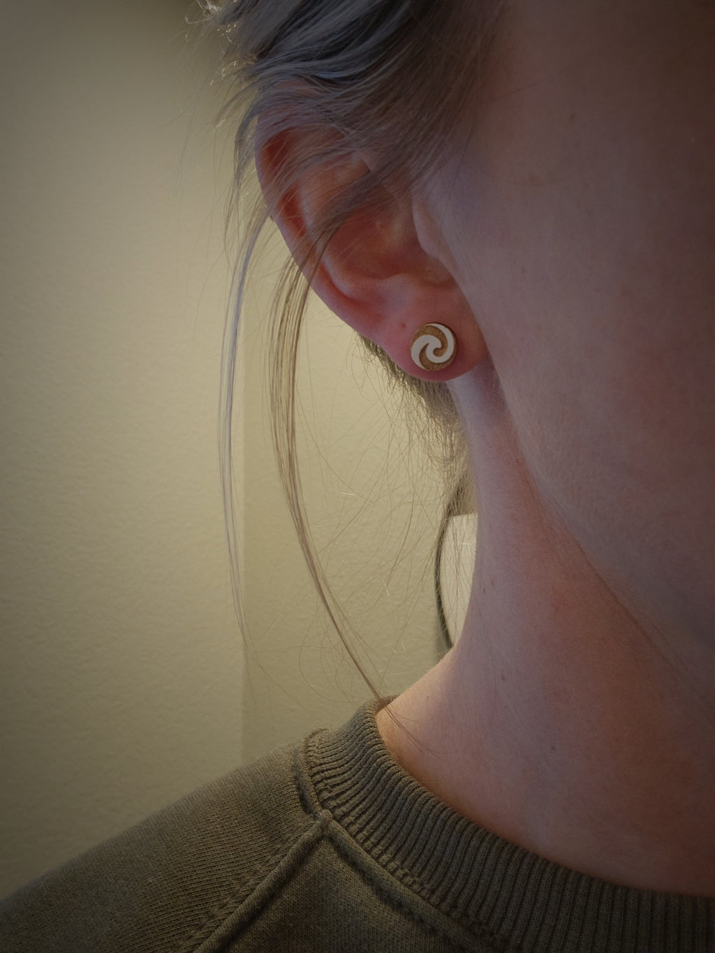 Handmade Wooden Stud Earrings: Ocean Theme, Hypoallergenic