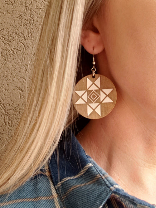Circle Aztec Earrings