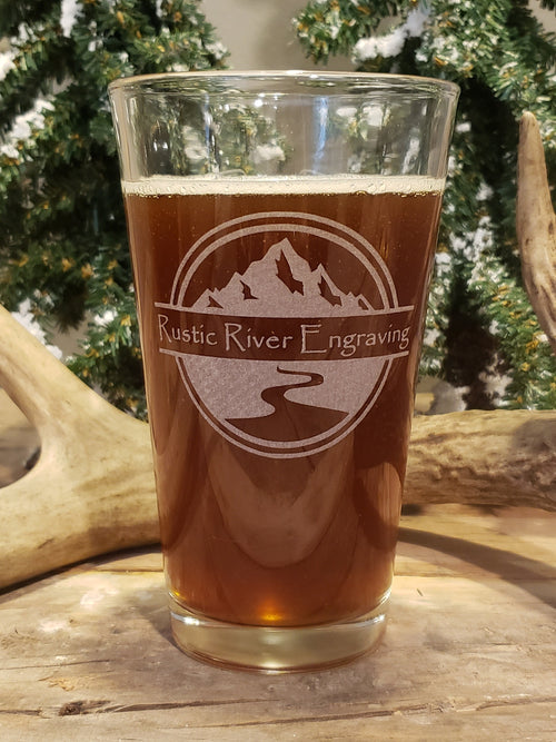 Custom Engraved Pint Glass: Personalized Beer Glass, Groomsmen Gift