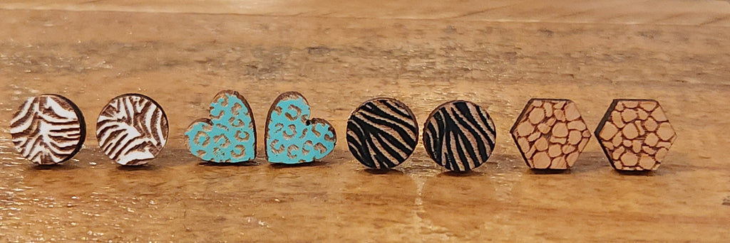 Animal Print Studs