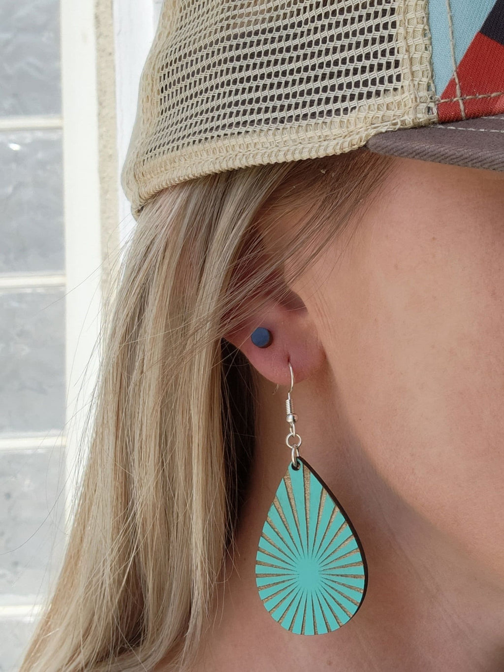 Handmade Wood Mini Studs: Hypoallergenic Nickel-Free Earrings (4 Pair)