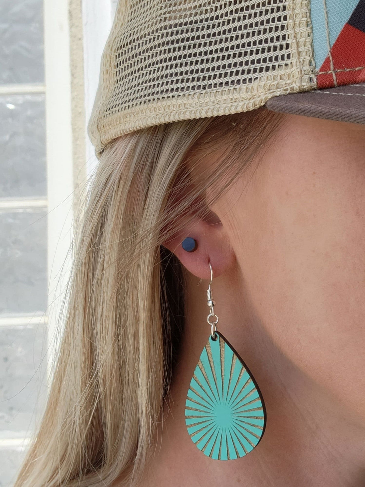 Handmade Wood Mini Studs: Hypoallergenic Nickel-Free Earrings (4 Pair)