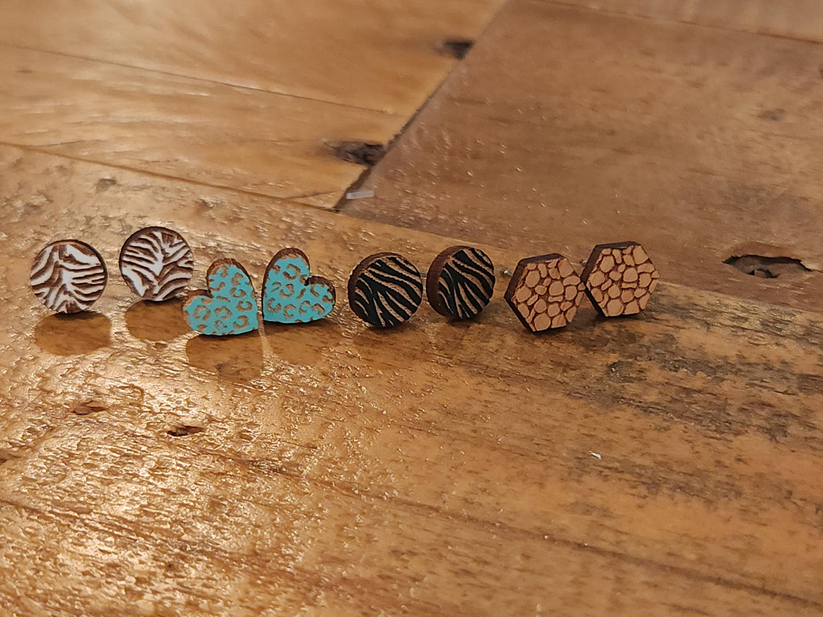 Animal Print Studs