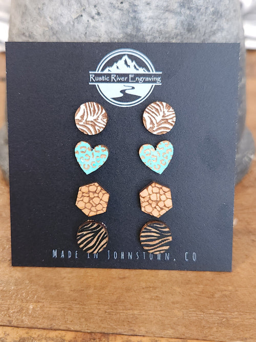 Animal Print Studs