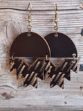 Laser Cut Wood Aztec Earrings: Hypoallergenic Dangles