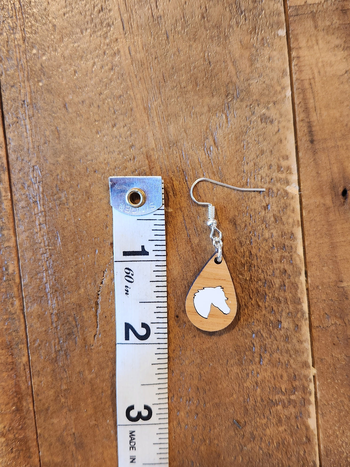Handmade Wooden Horse Earrings: Laser Cut Alder & Maple