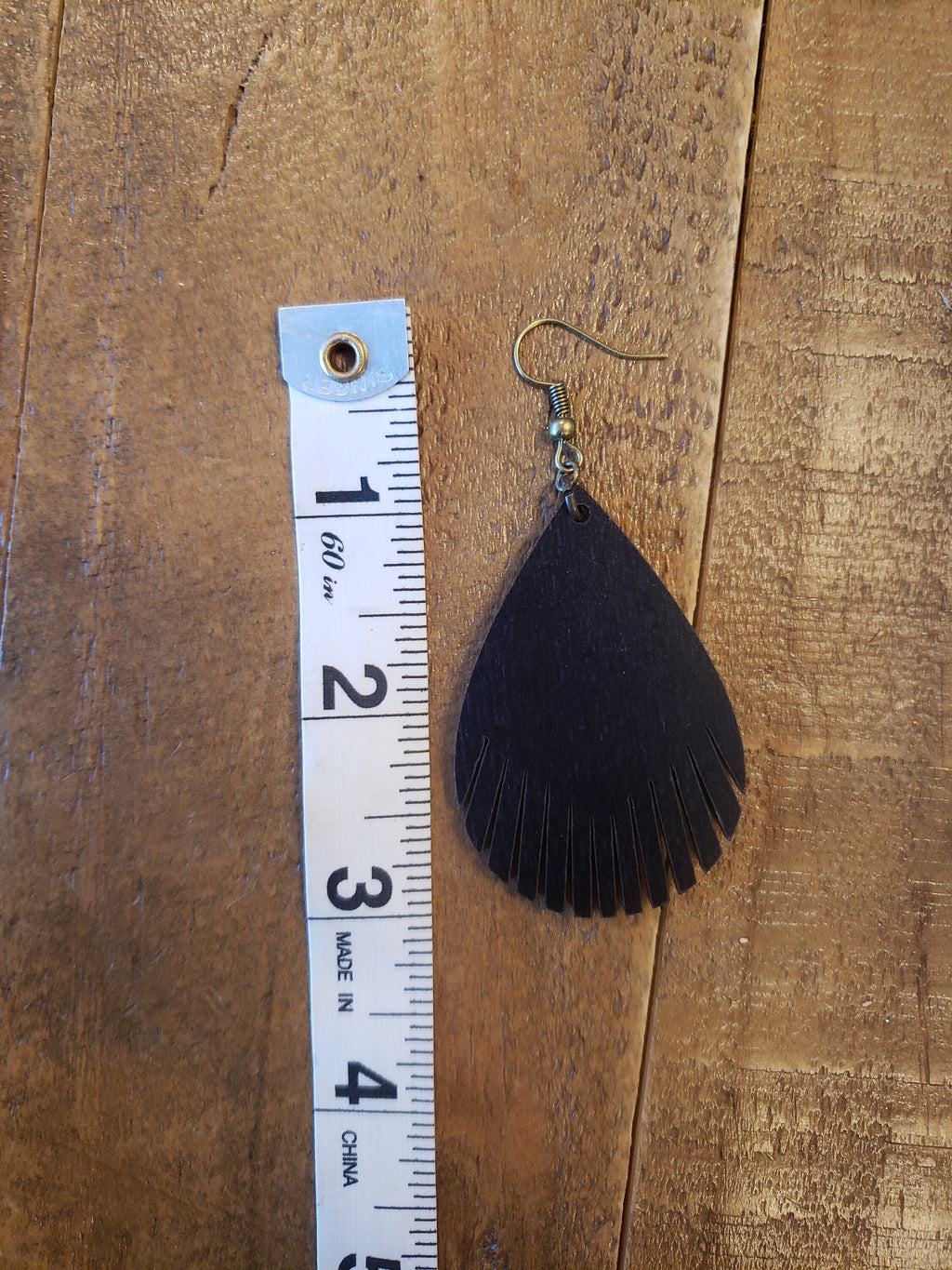 Laser Cut Wood Feather Earrings: Hypoallergenic Dangle Earrings