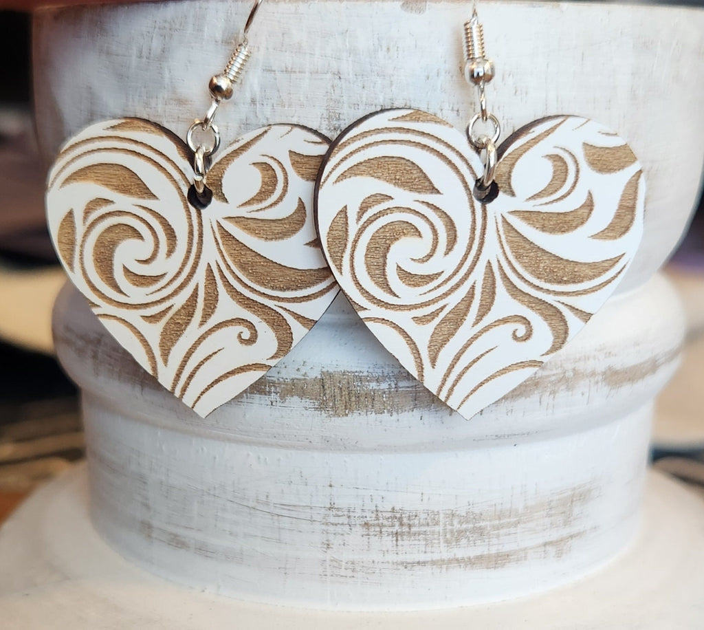 Paisley Engraved Hearts