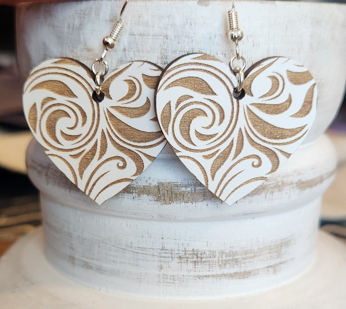 Paisley Engraved Hearts